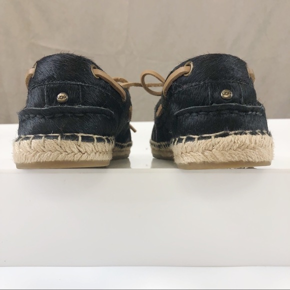 Ugg loafer black calf espadrille Size 7 - Picture 9 of 10